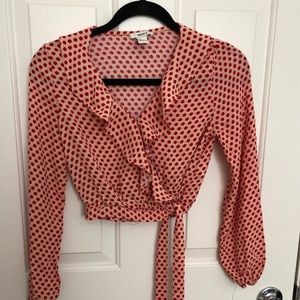 Forever 21 crop top blouse/cardigan